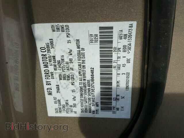 2007 FORD EXPLORER - VIN: 1FMEU73E37UB68482 - Фото 10