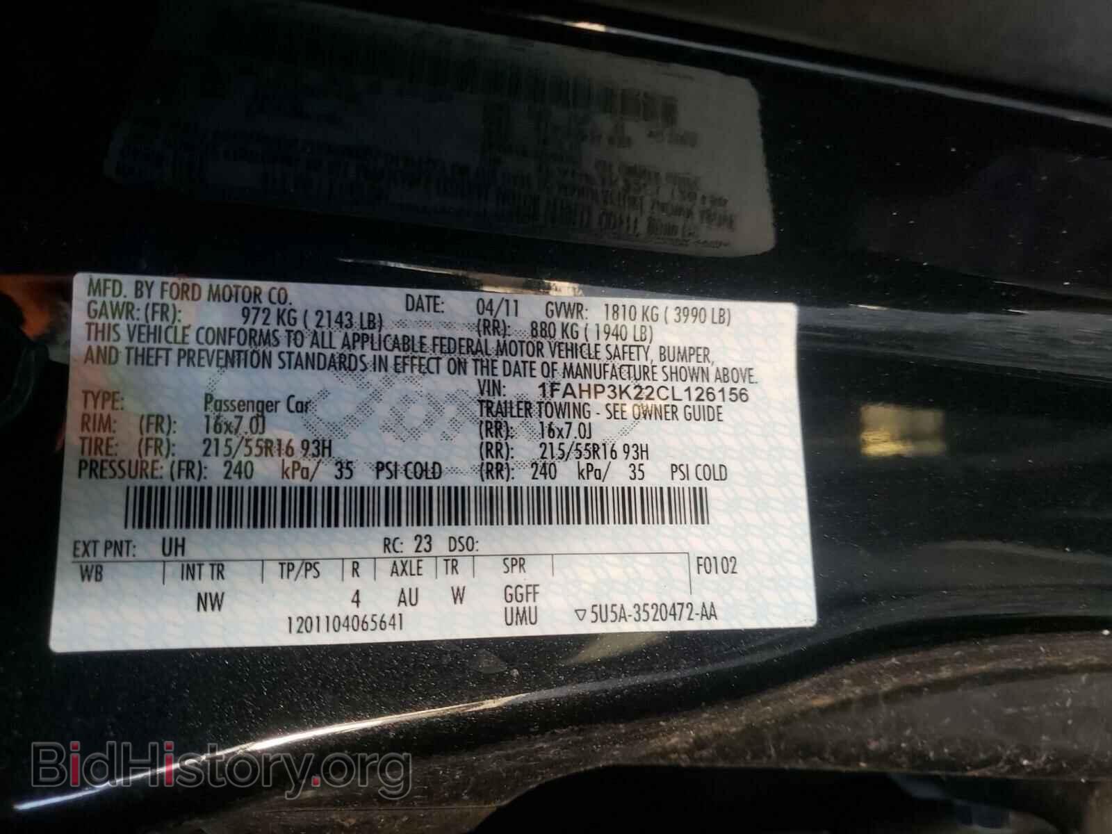 2012 FORD FOCUS - VIN: 1FAHP3K22CL126156 - Photo 10