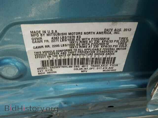 2014 MITSUBISHI OUTLANDER - VIN: 4A4AP3AUXEE006782 - Фото 10