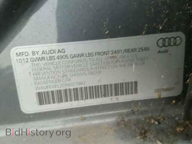 2013 AUDI A4 - VIN: WAUFFAFL2DN027982 - Фото 10