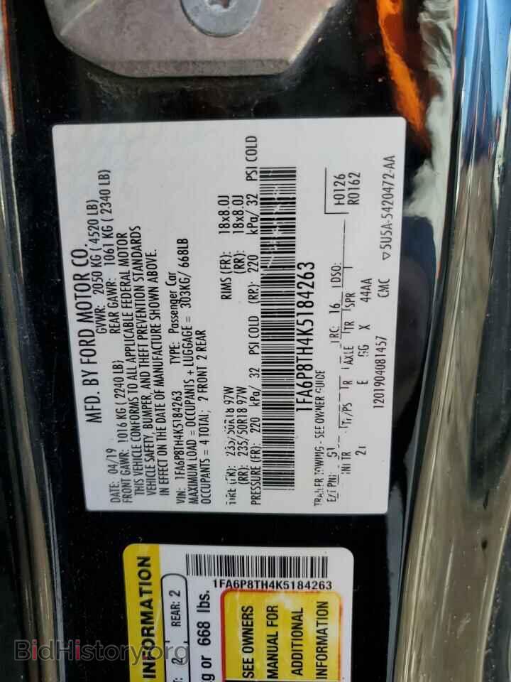 2019 FORD ALL Models - VIN: 1FA6P8TH4K5184263 - Photo 13