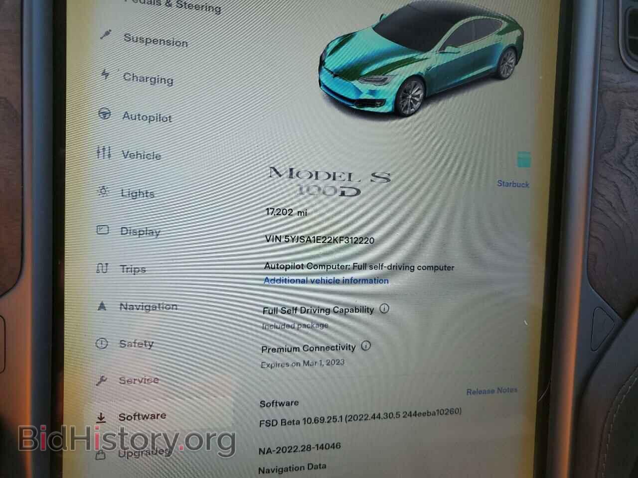 2019 TESLA MODEL S - VIN: 5YJSA1E22KF312220 - Фото 9