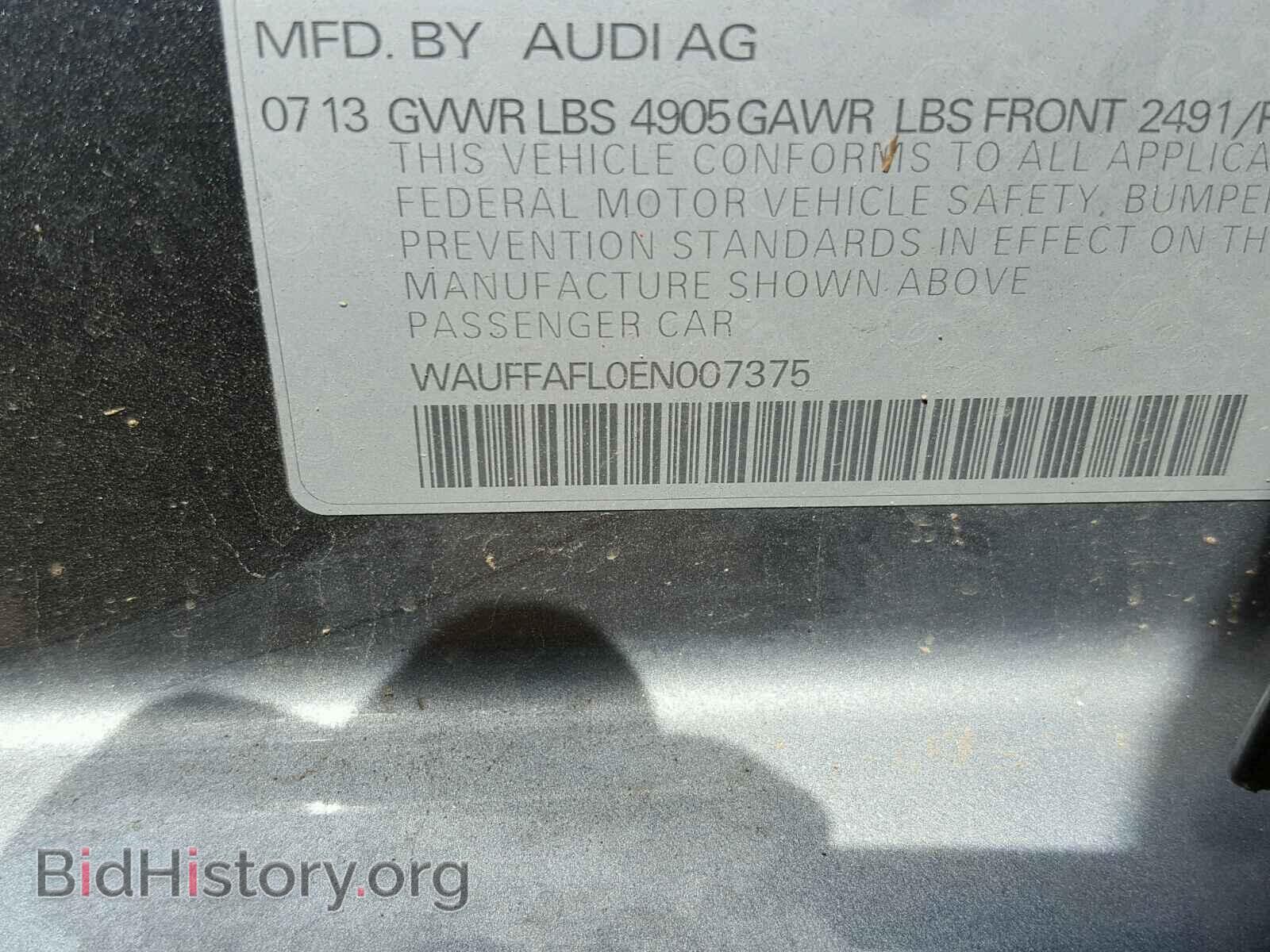 2014 AUDI A4 - VIN: WAUFFAFL0EN007375 - Фото 10