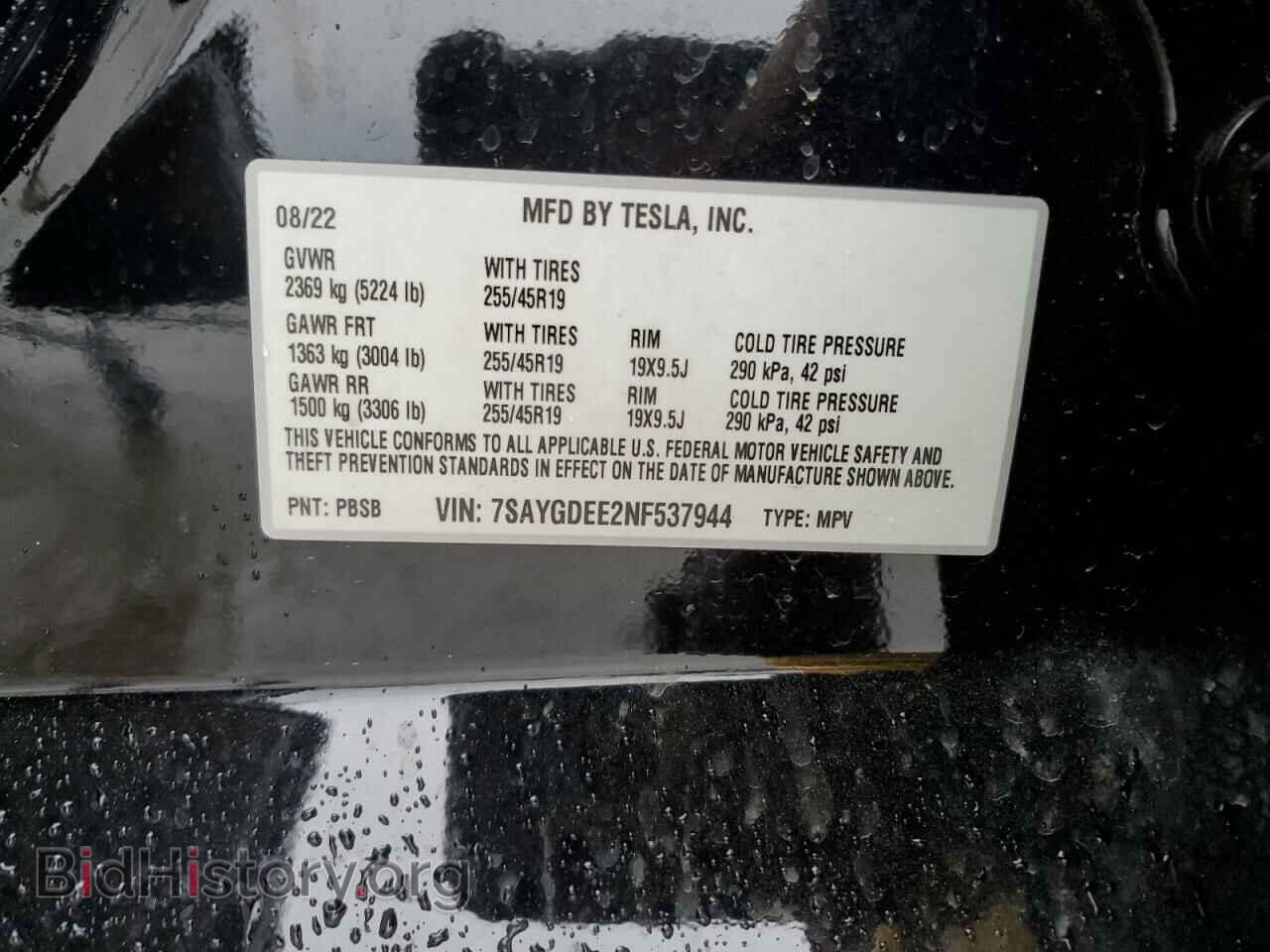 2022 TESLA MODEL Y - VIN: 7SAYGDEE2NF537944 - Фото 13
