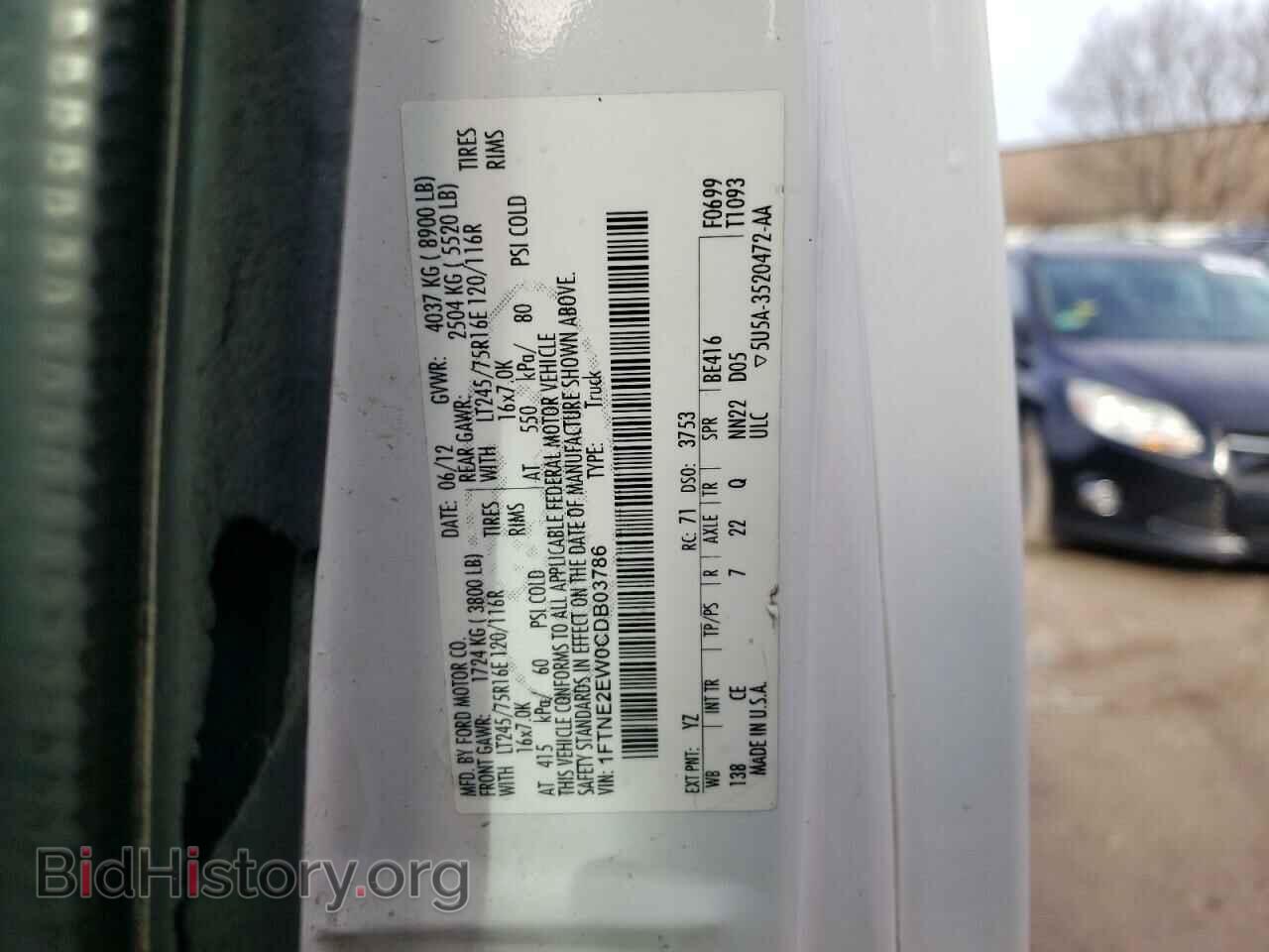 2012 FORD ECONOLINE - VIN: 1FTNE2EW0CDB03786 - Photo 12