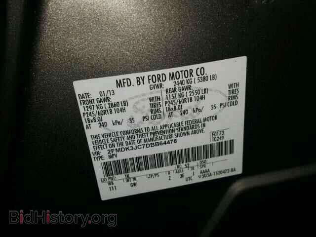 2013 FORD EDGE - VIN: 2FMDK3JC7DBB64478 - Photo 10