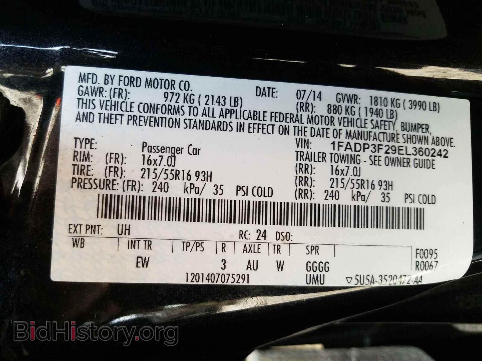 2014 FORD FOCUS - VIN: 1FADP3F29EL360242 - Photo 10