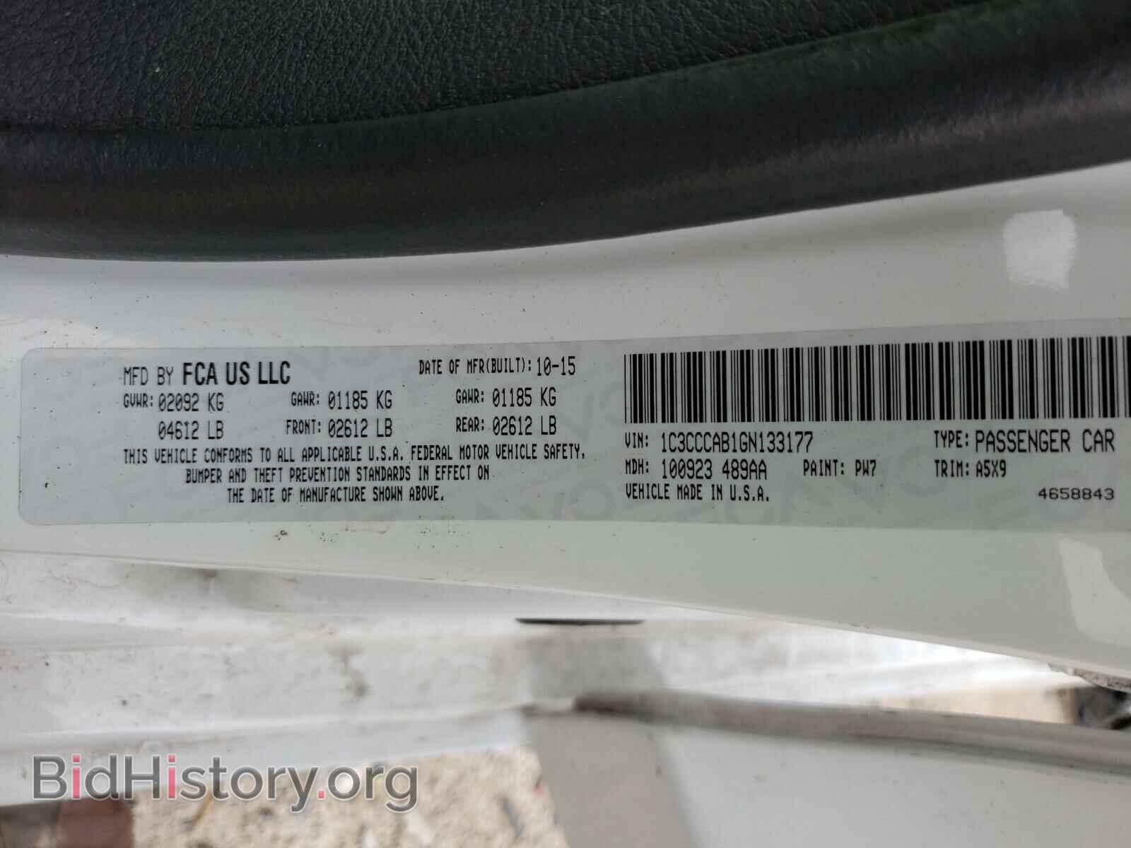 2016 CHRYSLER 200 - VIN: 1C3CCCAB1GN133177 - Фото 10