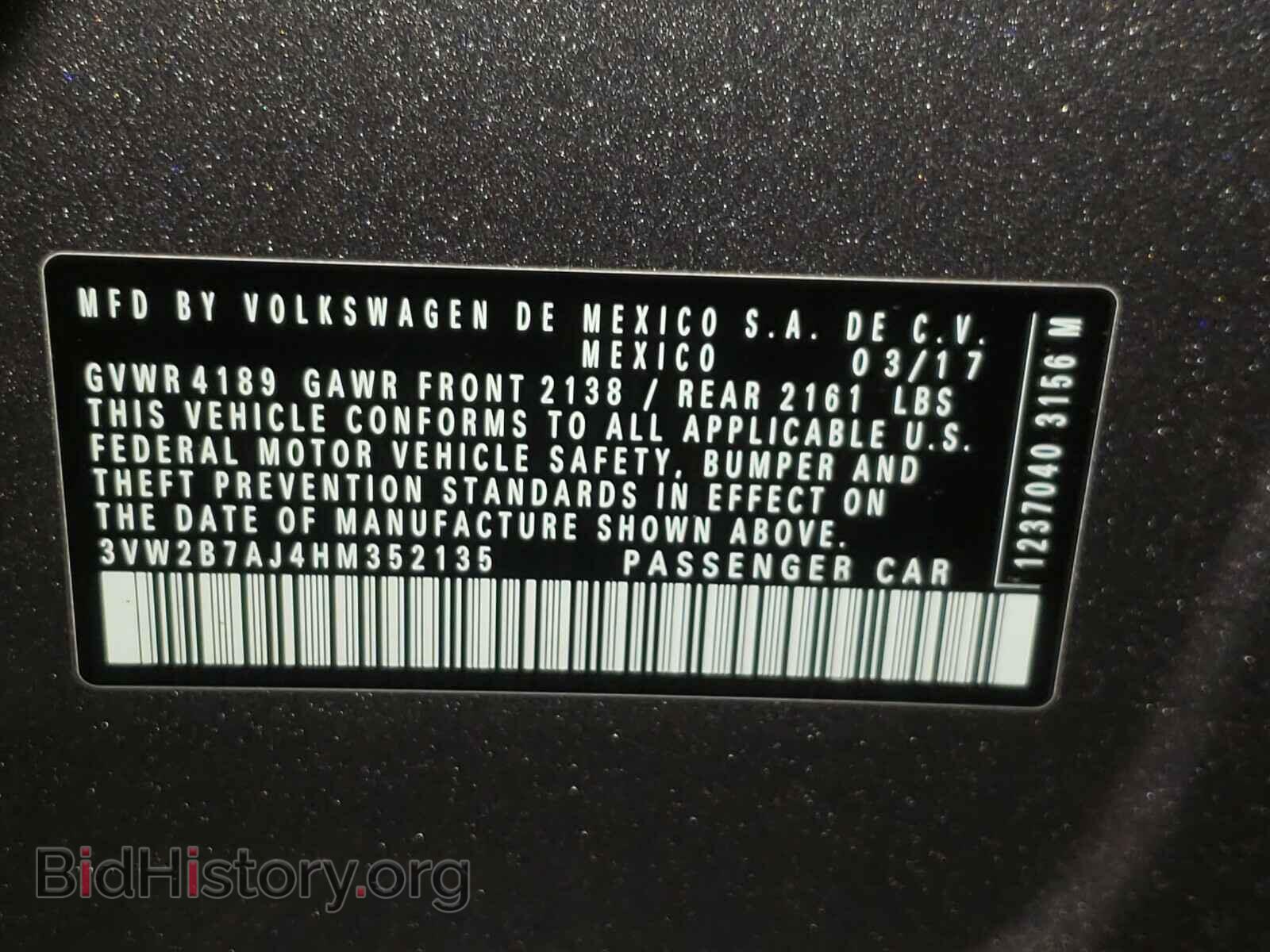 2017 VOLKSWAGEN JETTA - VIN: 3VW2B7AJ4HM352135 - Photo 10