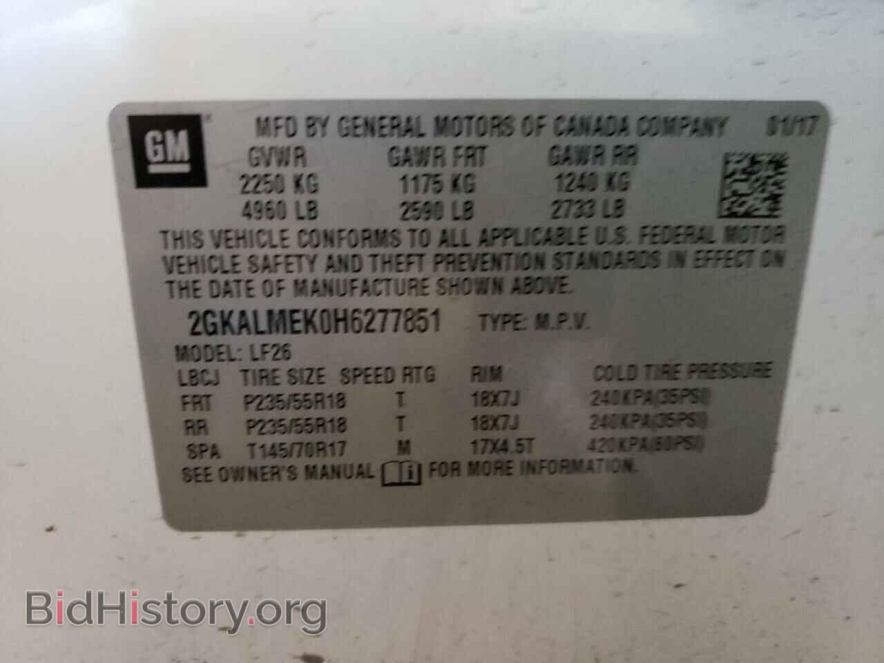 2017 GMC TERRAIN - VIN: 2GKALMEK0H6277851 - Фото 10