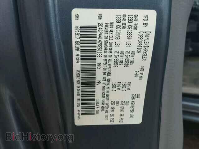2007 DODGE CARAVAN - VIN: 2D4GP44L47R261186 - Фото 10
