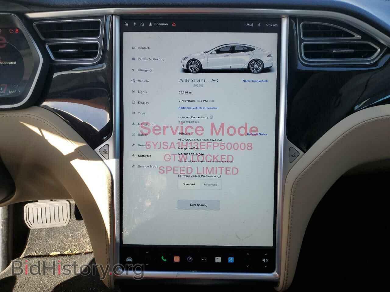 2014 TESLA MODEL S - VIN: 5YJSA1H13EFP50008 - Фото 9