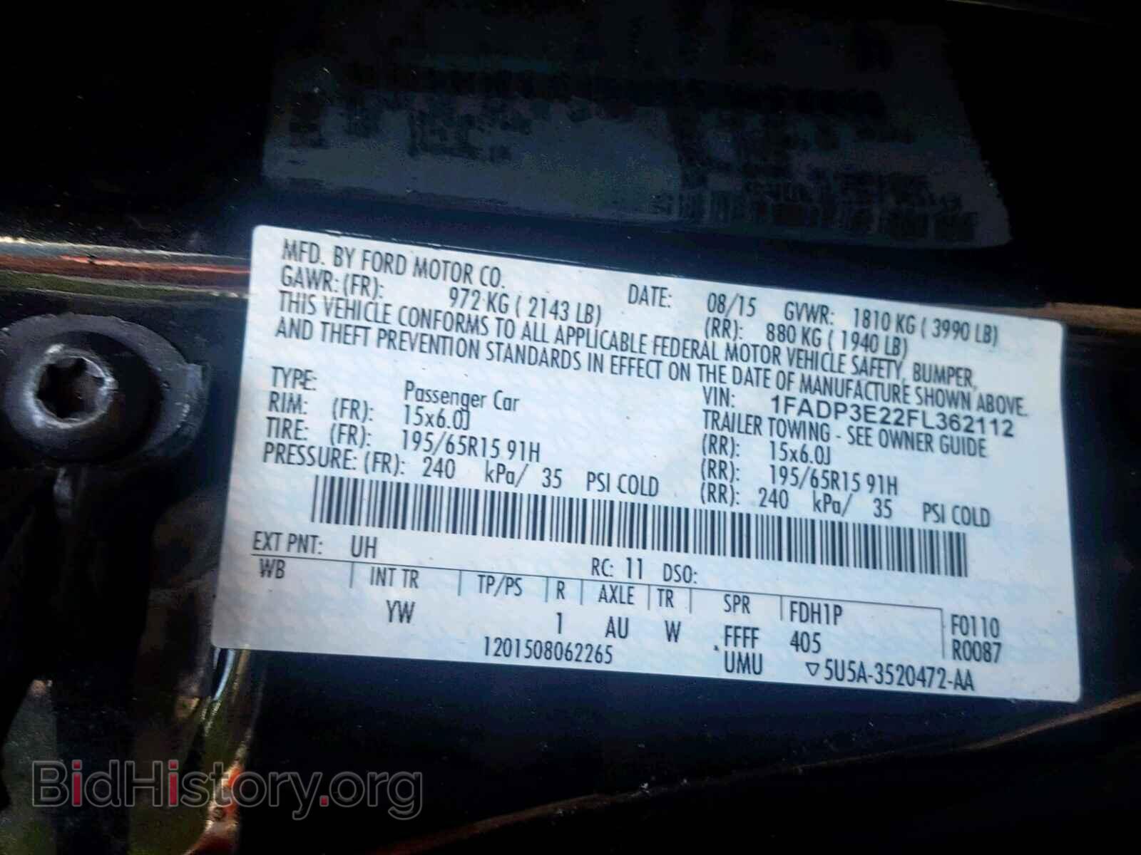 2015 FORD FOCUS - VIN: 1FADP3E22FL362112 - Photo 10
