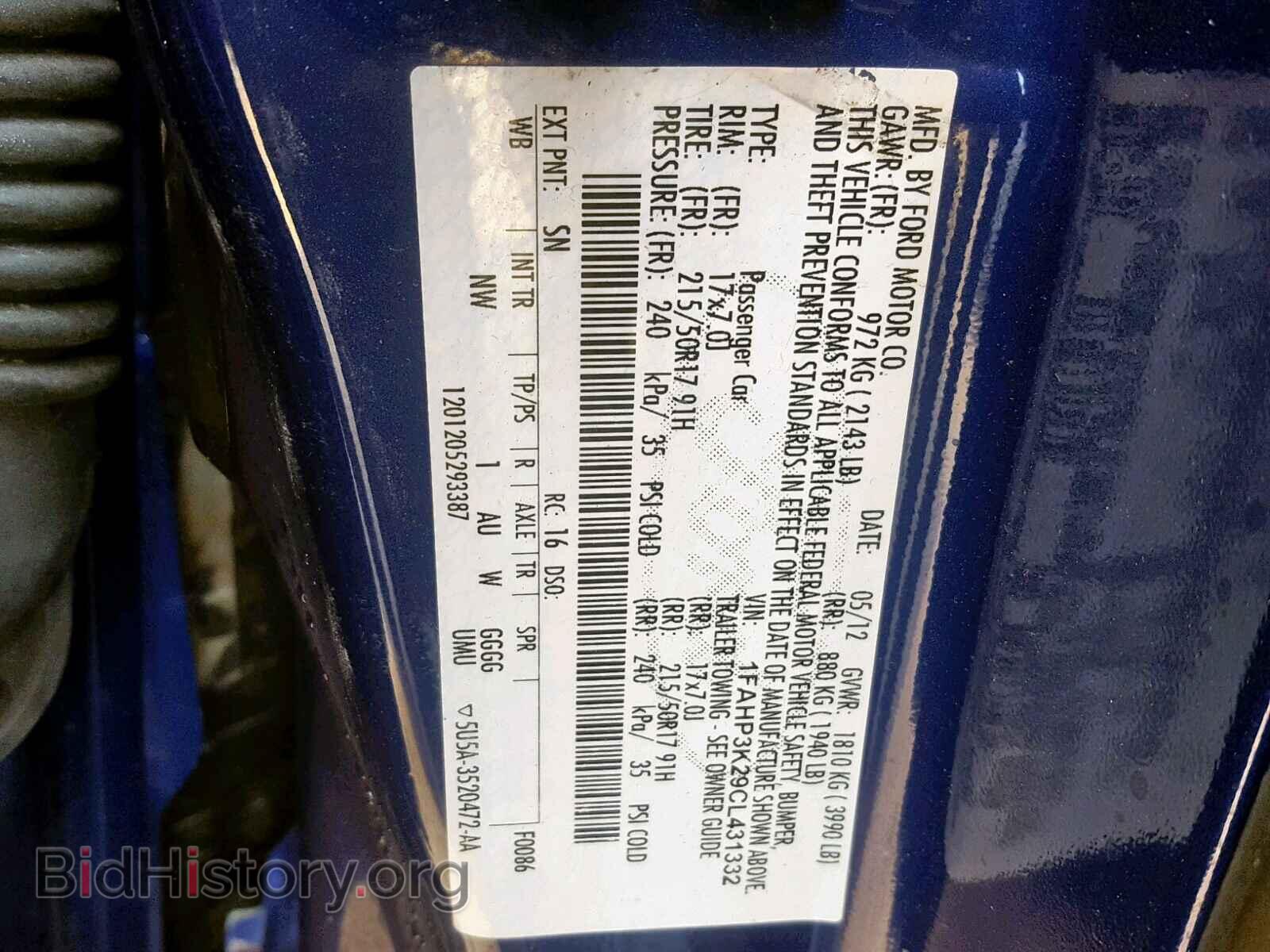 2012 FORD FOCUS SE - VIN: 1FAHP3K29CL431332 - Фото 10