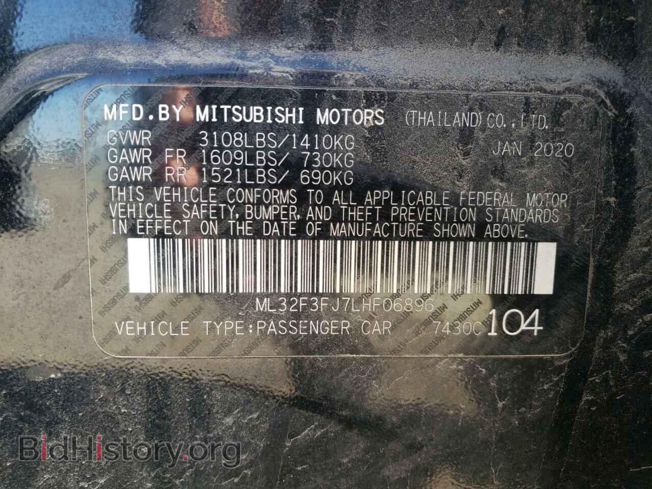 2020 MITSUBISHI MIRAGE - VIN: ML32F3FJ7LHF06896 - Фото 12