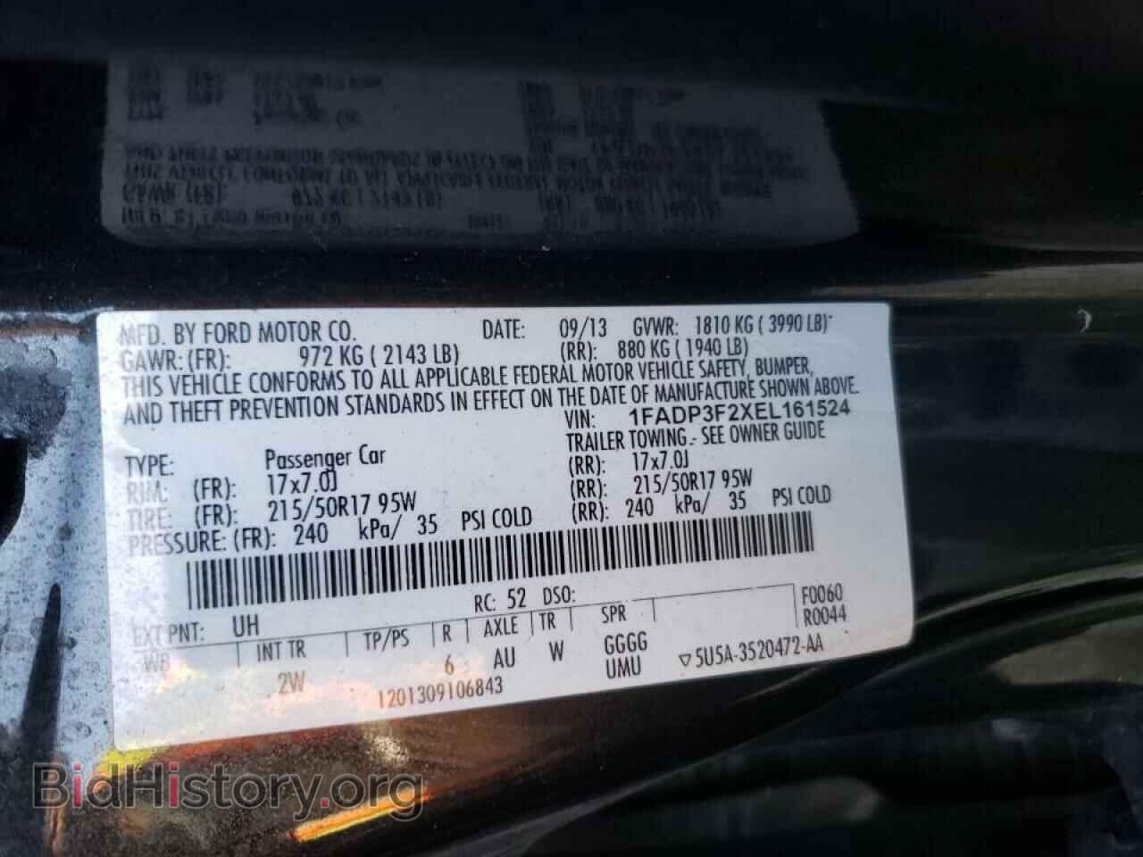 2014 FORD FOCUS - VIN: 1FADP3F2XEL161524 - Фото 10