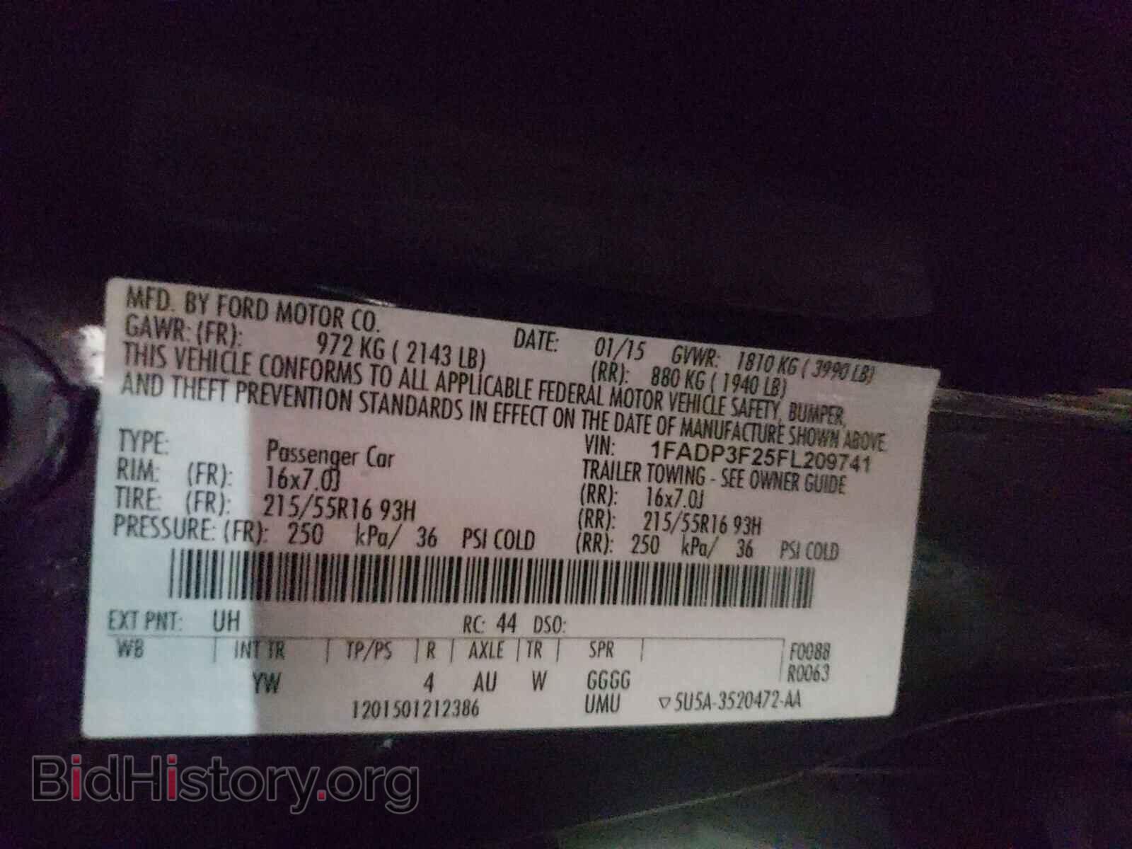 2015 FORD FOCUS - VIN: 1FADP3F25FL209741 - Фото 10