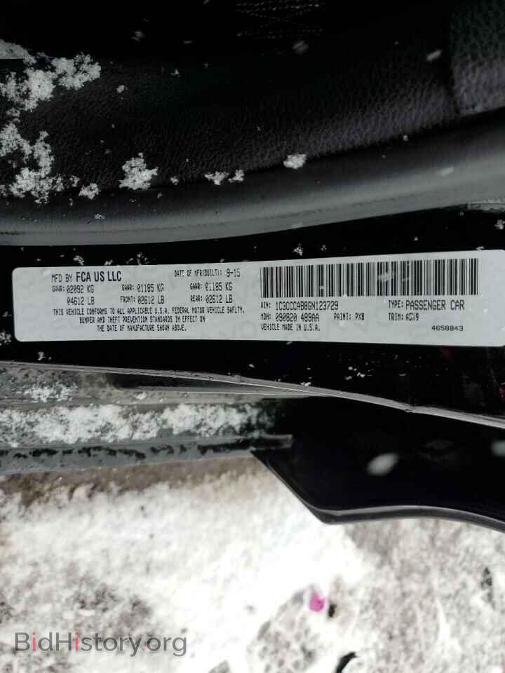 2016 CHRYSLER 200 - VIN: 1C3CCCAB8GN123729 - Фото 12