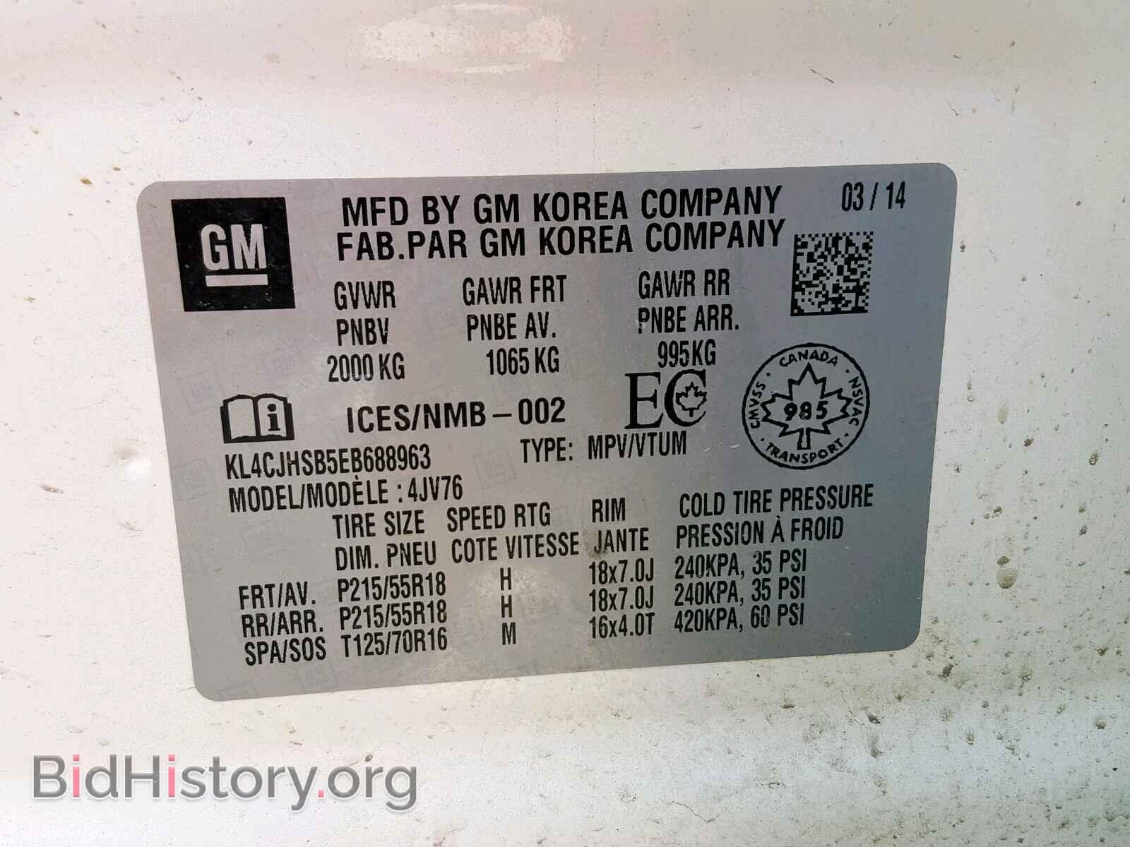 2014 BUICK ENCORE PRE - VIN: KL4CJHSB5EB688963 - Photo 10