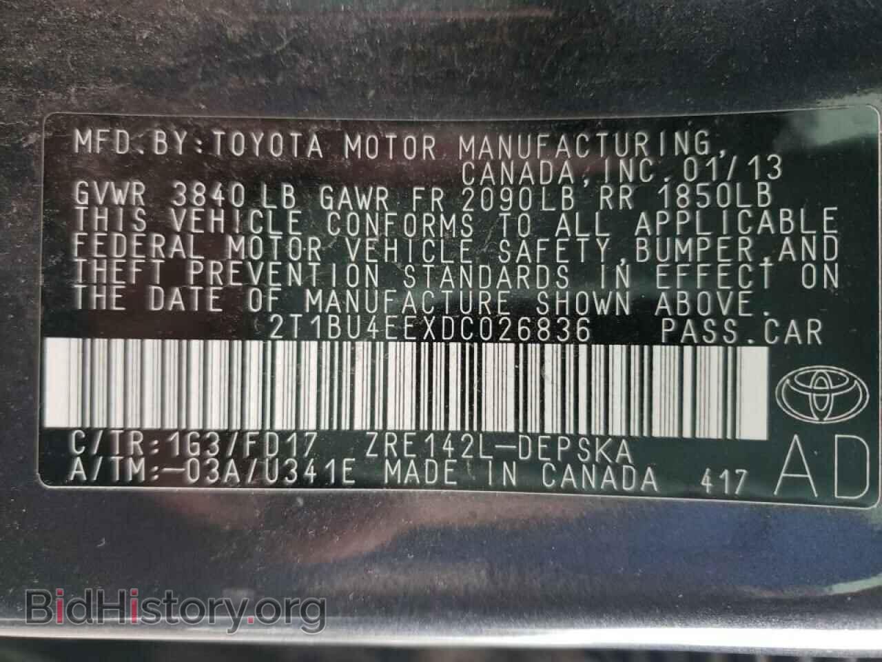 2013 TOYOTA COROLLA - VIN: 2T1BU4EEXDC026836 - Фото 10