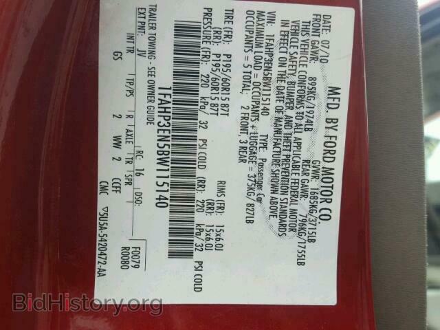 2011 FORD FOCUS - VIN: 1FAHP3EN5BW115140 - Фото 10