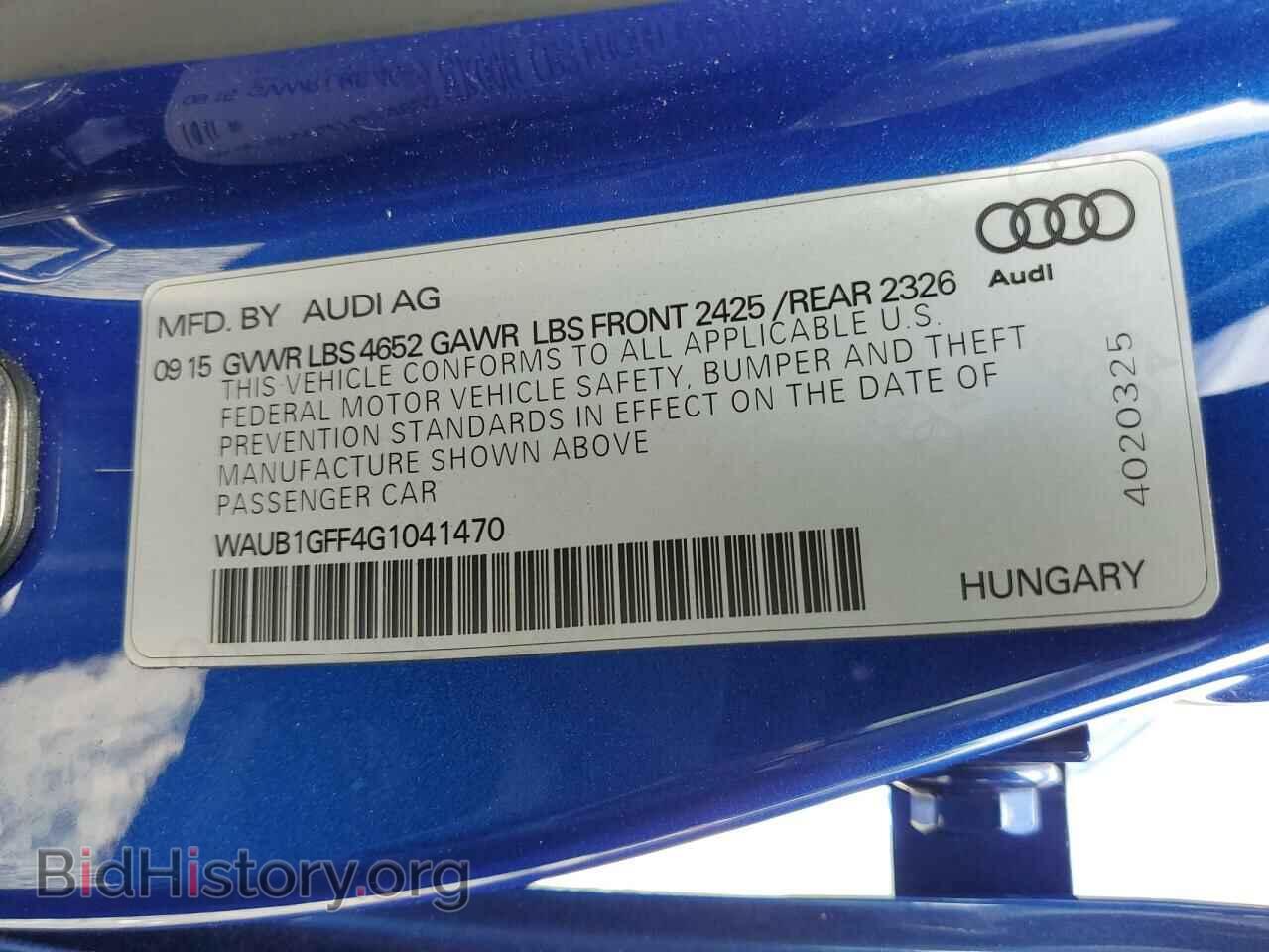 2016 AUDI S3 - VIN: WAUB1GFF4G1041470 - Фото 12