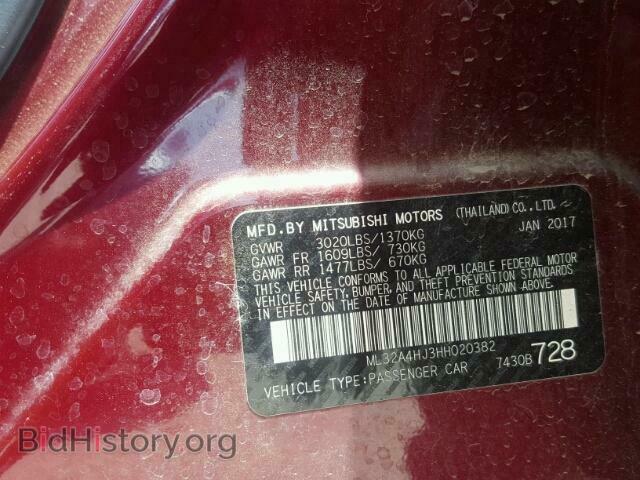 2017 MITSUBISHI MIRAGE - VIN: ML32A4HJ3HH020382 - Фото 10
