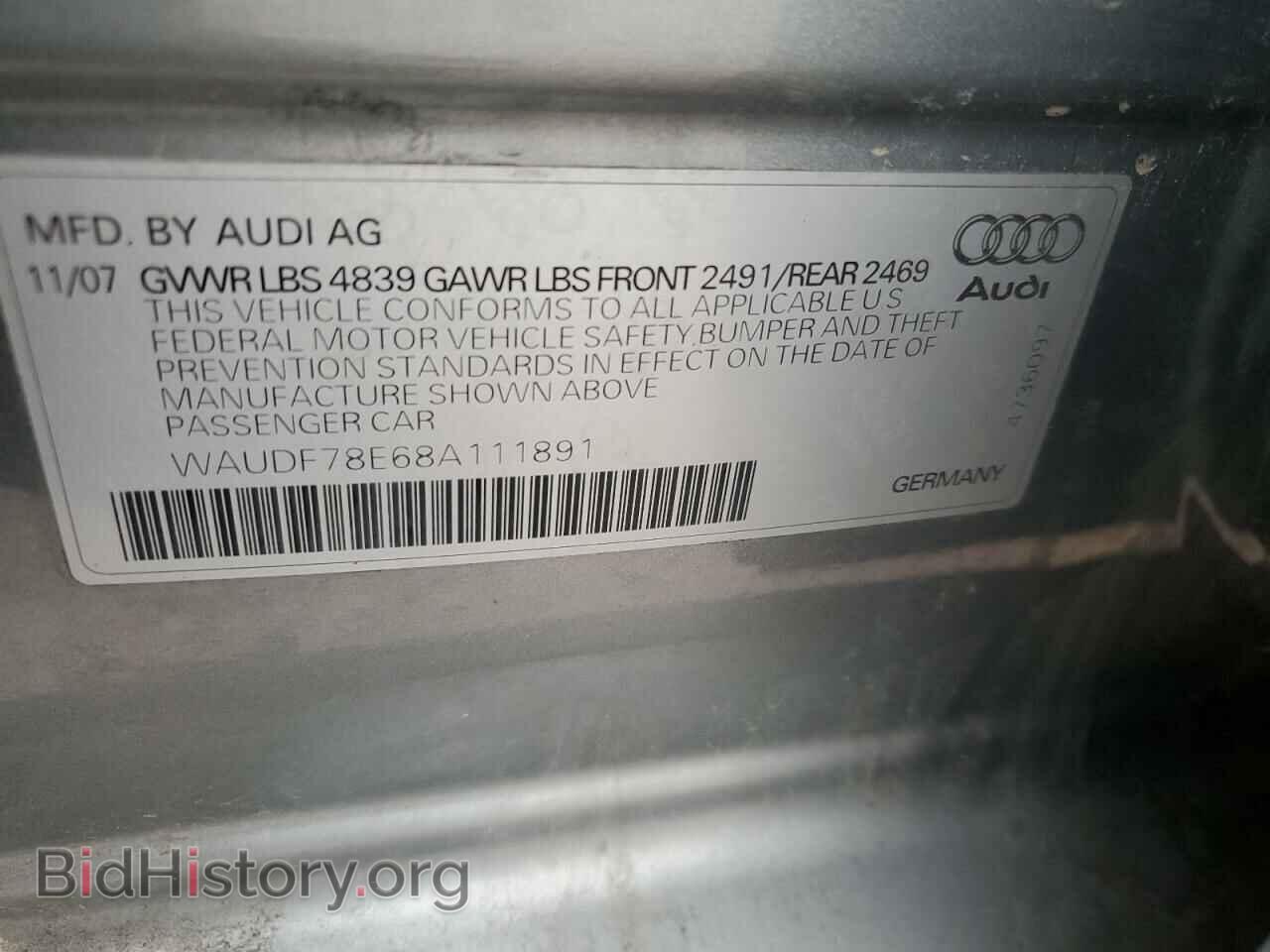 2008 AUDI A4 - VIN: WAUDF78E68A111891 - Фото 12