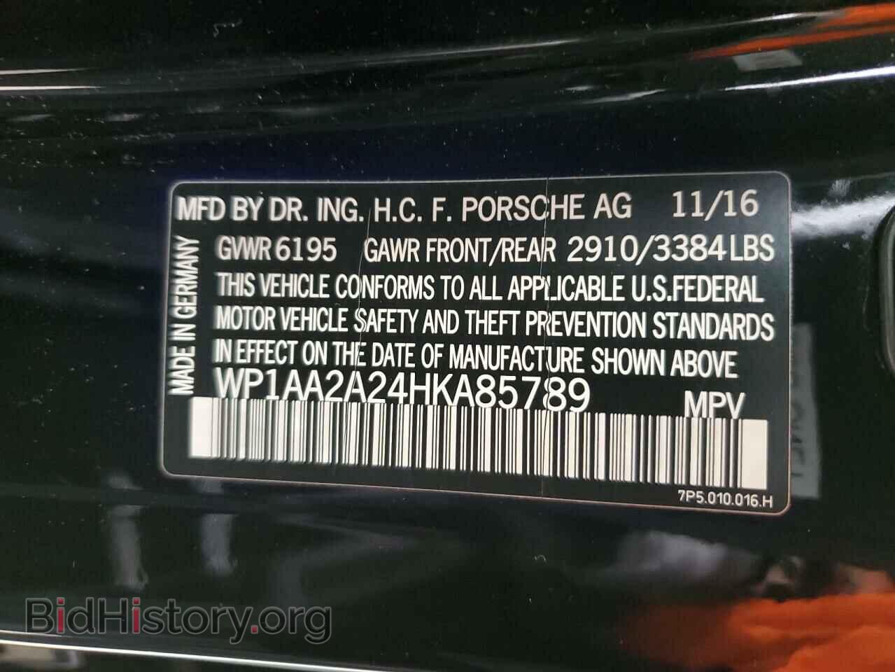 2017 PORSCHE CAYENNE - VIN: WP1AA2A24HKA85789 - Фото 14