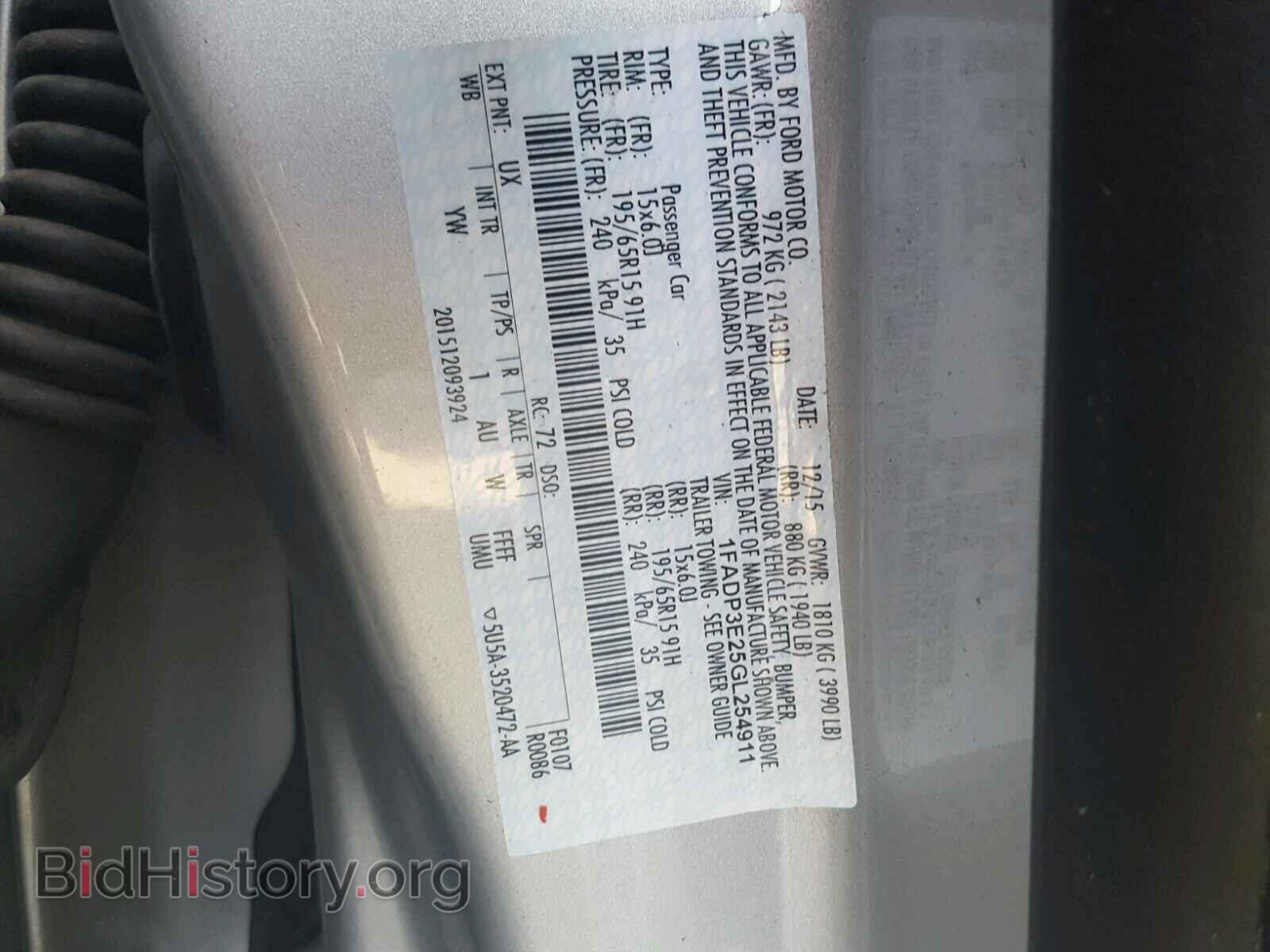 2016 FORD FOCUS - VIN: 1FADP3E25GL254911 - Фото 10