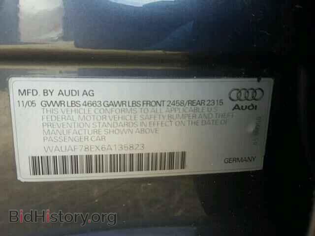 2006 AUDI A4 - VIN: WAUAF78EX6A135823 - Photo 10