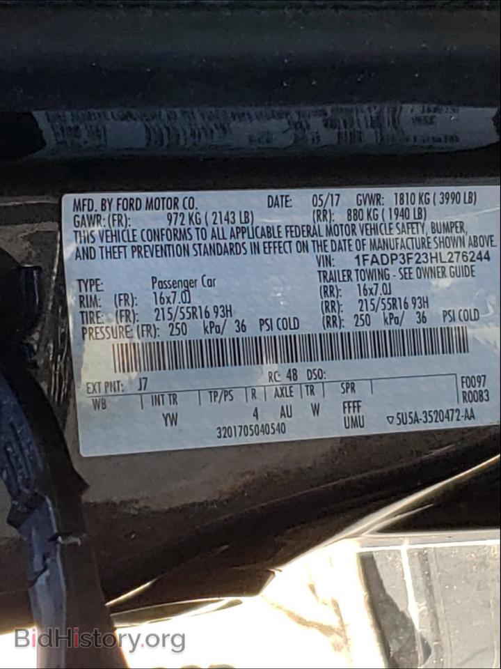 2017 FORD FOCUS - VIN: 1FADP3F23HL276244 - Фото 10
