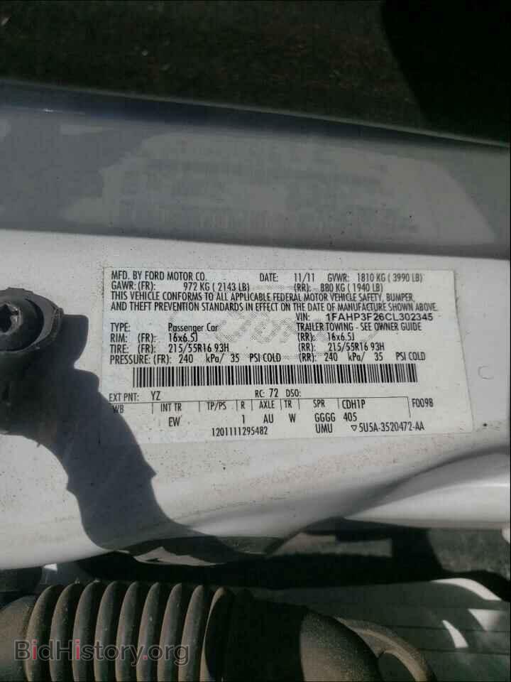 2012 FORD FOCUS - VIN: 1FAHP3F26CL302345 - Photo 10