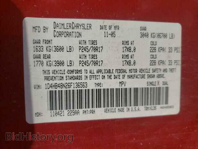 2006 DODGE DURANGO - VIN: 1D4HB48N26F136563 - Photo 10