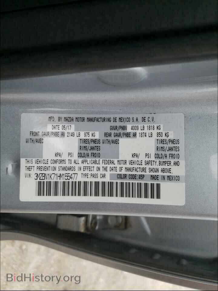 2017 MAZDA 3 - VIN: 3MZBN1K71HM155477 - Photo 10