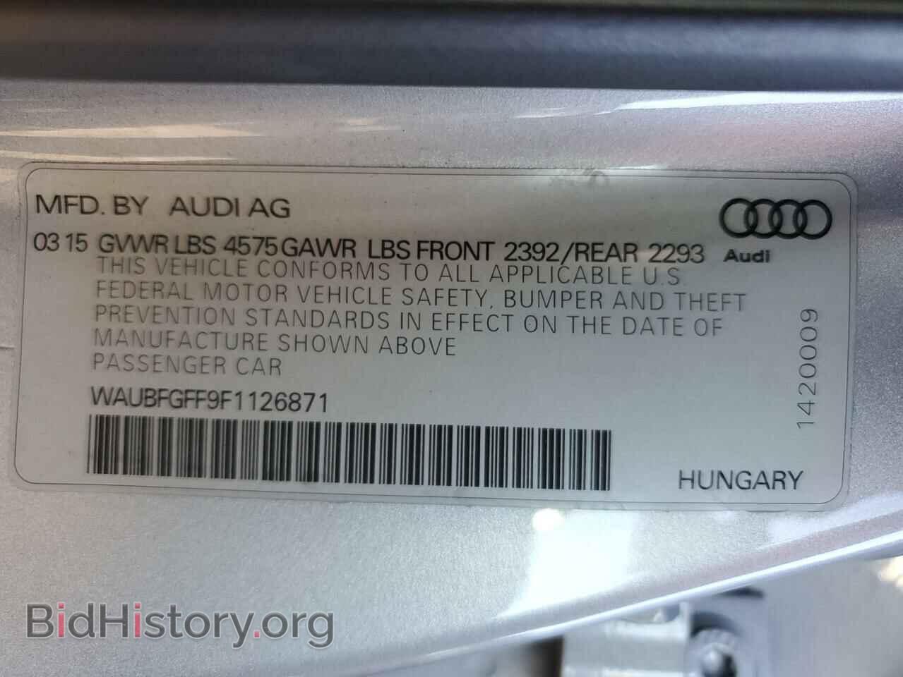2015 AUDI A3 - VIN: WAUBFGFF9F1126871 - Фото 12