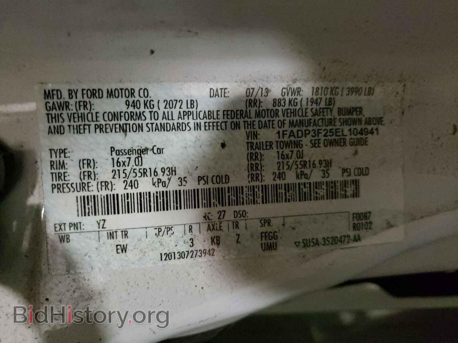 2014 FORD FOCUS - VIN: 1FADP3F25EL104941 - Photo 10