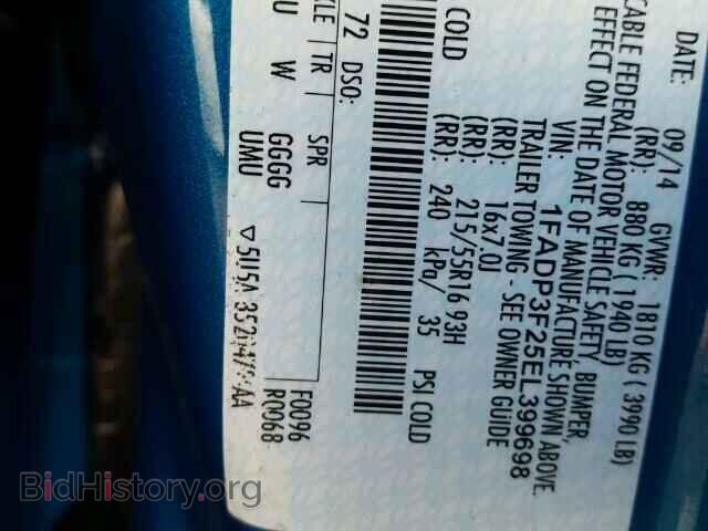 2014 FORD FOCUS - VIN: 1FADP3F25EL399698 - Photo 9