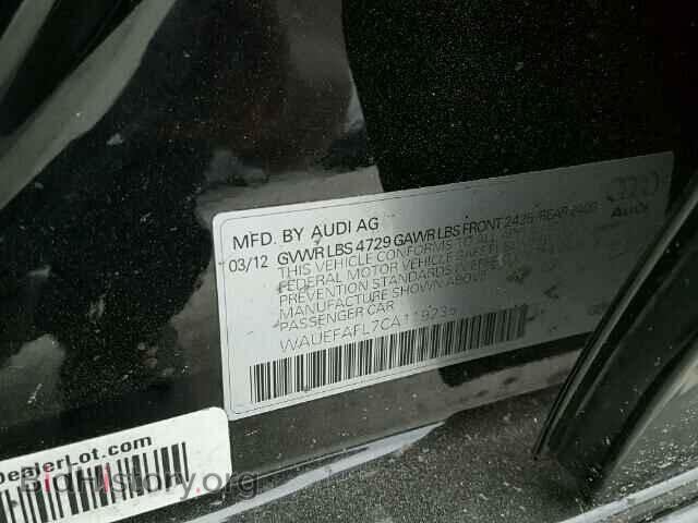 2012 AUDI A4 - VIN: WAUEFAFL7CA119235 - Фото 10