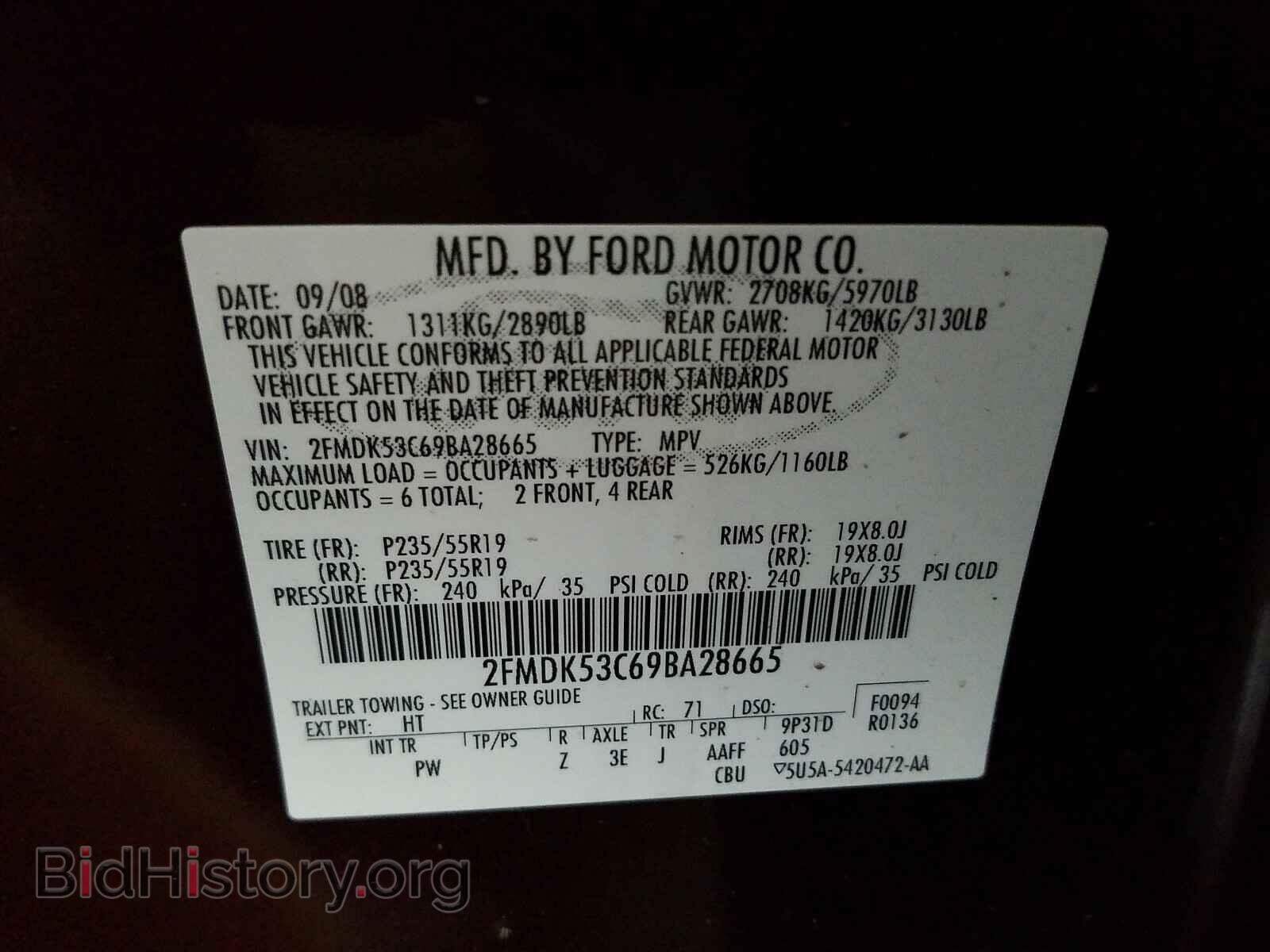 2009 FORD FLEX - VIN: 2FMDK53C69BA28665 - Photo 10