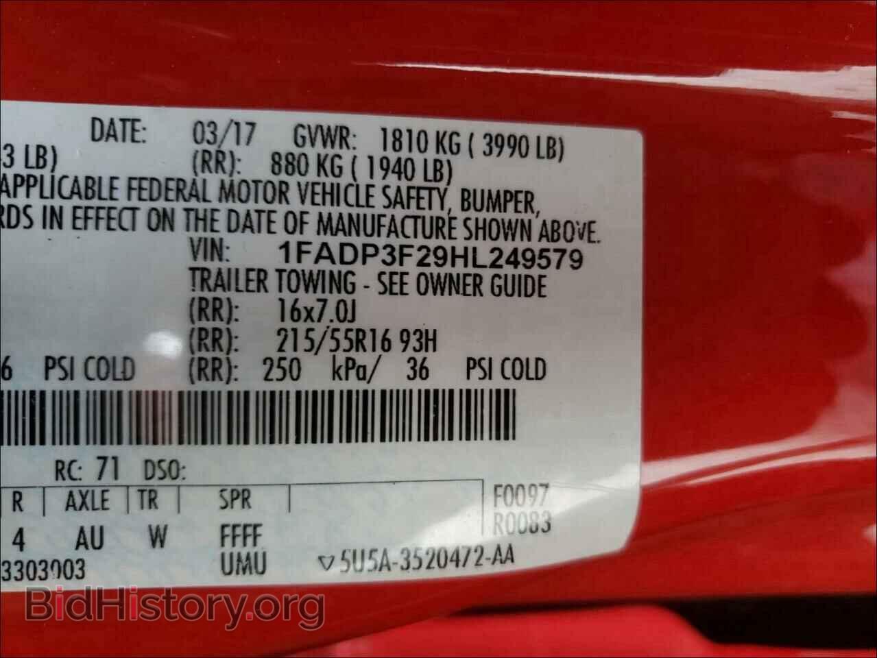 2017 FORD FOCUS - VIN: 1FADP3F29HL249579 - Photo 10