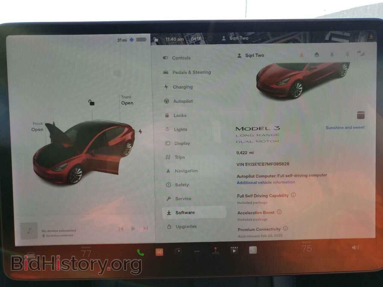 2021 TESLA MODEL 3 - VIN: 5YJ3E1EB7MF085828 - Photo 9