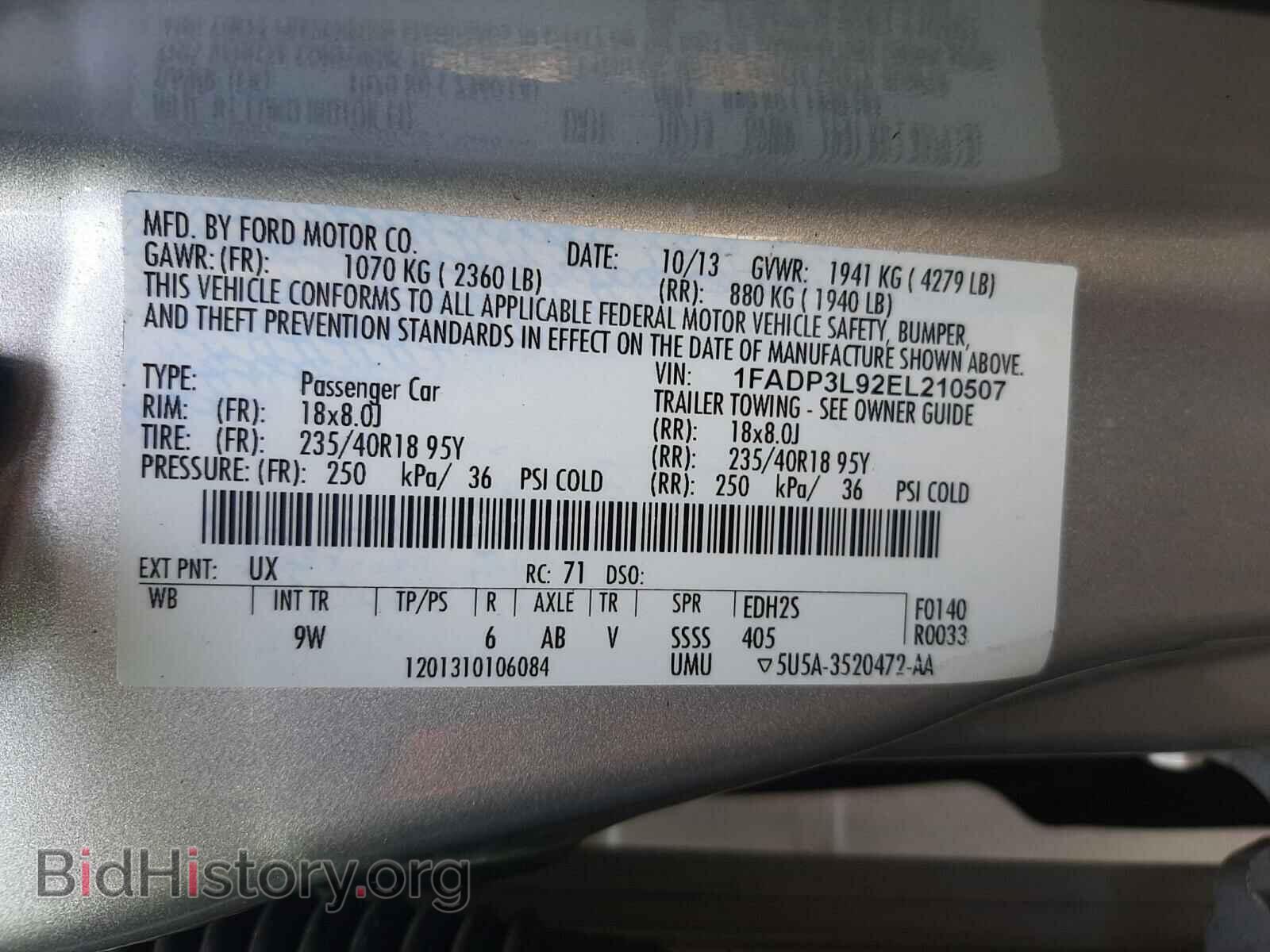 2014 FORD FOCUS - VIN: 1FADP3L92EL210507 - Photo 10