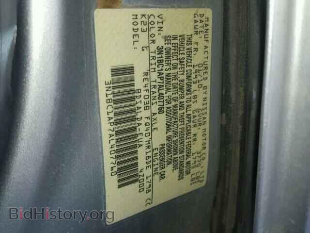 2010 NISSAN VERSA - VIN: 3N1BC1AP7AL407760 - Фото 9