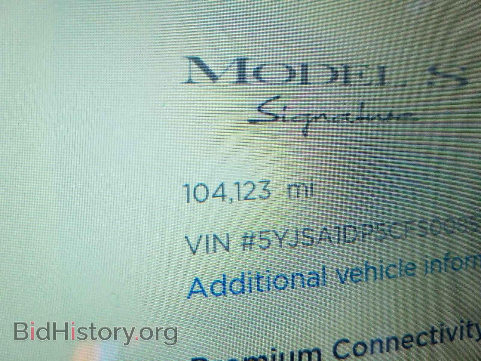 2012 TESLA MODEL S - VIN: 5YJSA1DP5CFS00851 - Фото 8