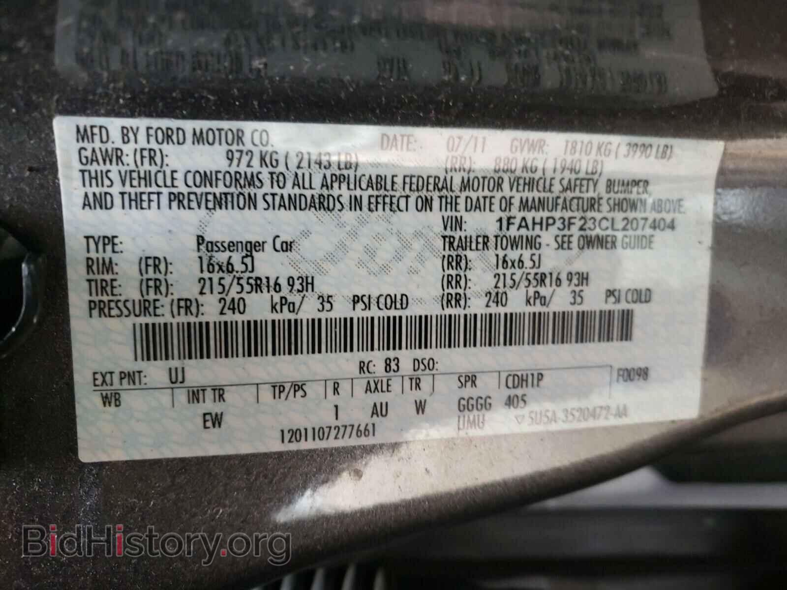 2012 FORD FOCUS - VIN: 1FAHP3F23CL207404 - Photo 10