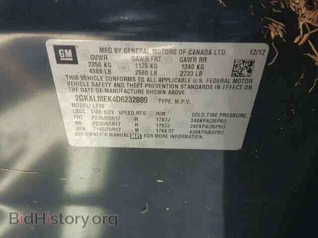 2013 GMC TERRAIN - VIN: 2GKALMEK4D6232809 - Фото 10
