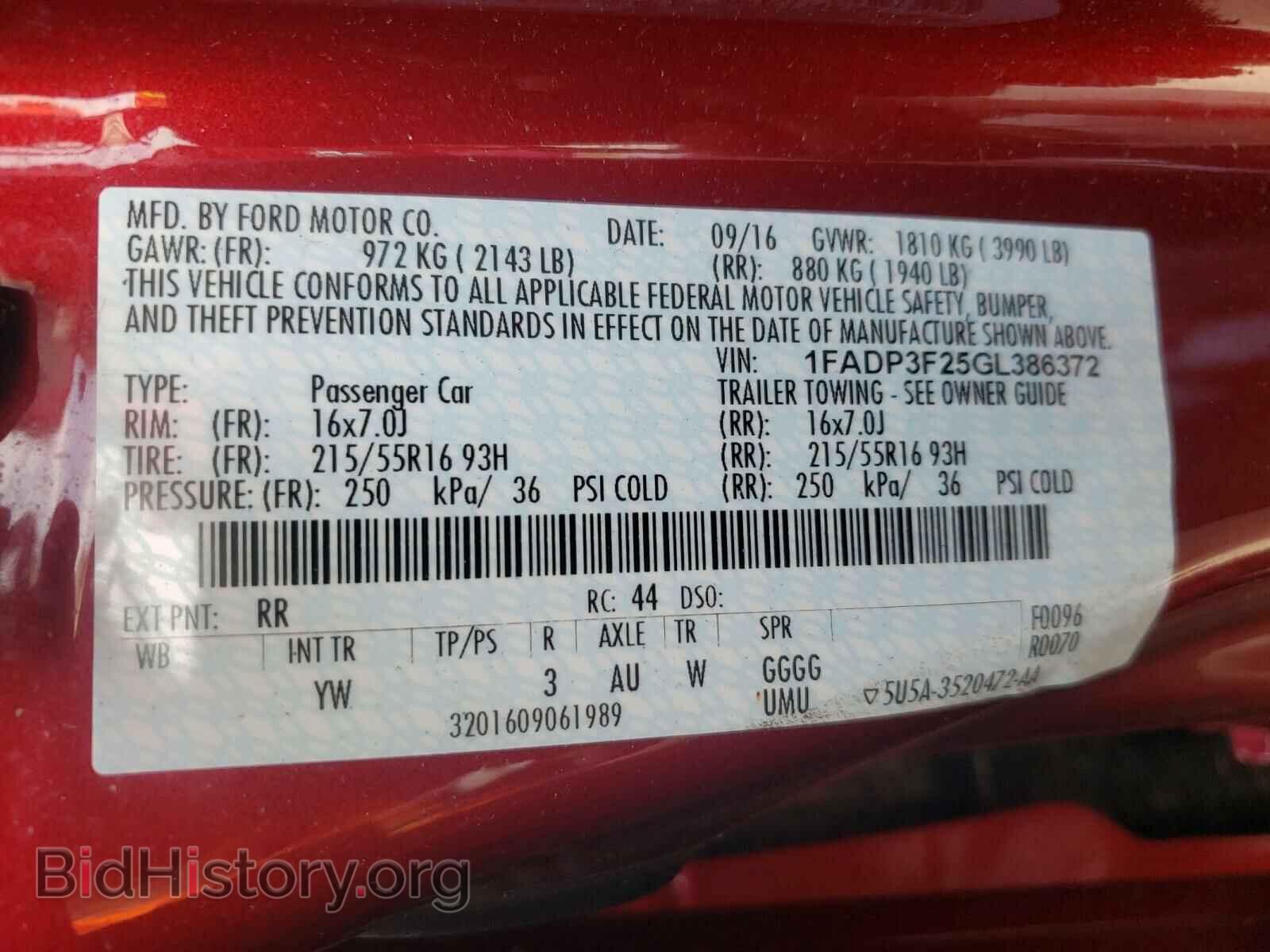 2016 FORD FOCUS - VIN: 1FADP3F25GL386372 - Photo 10