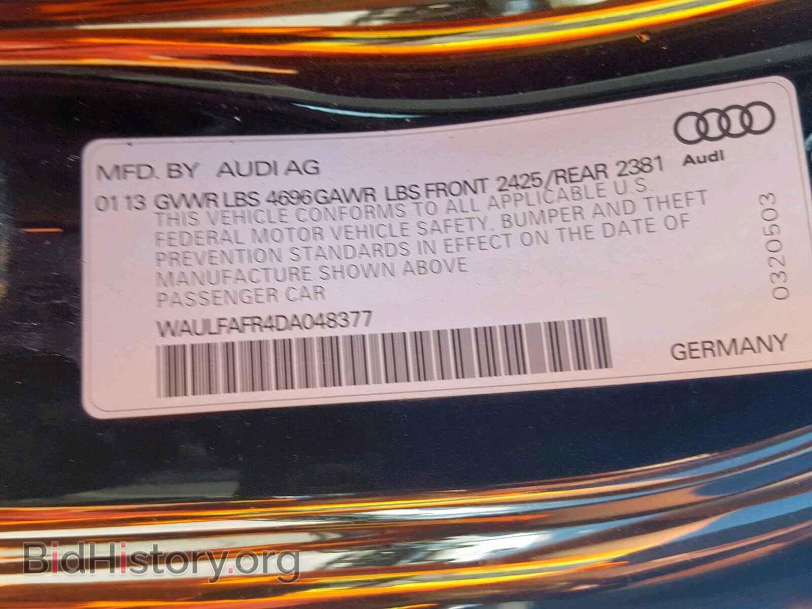 2013 AUDI A5 PREMIUM - VIN: WAULFAFR4DA048377 - Фото 10