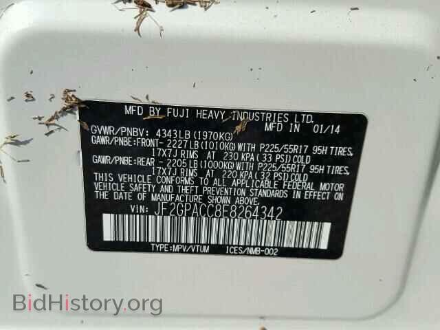 2014 SUBARU XV - VIN: JF2GPACC8E8264342 - Фото 10